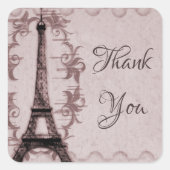 Pink Eiffelturm Danke, Stickers (Vorderseite)
