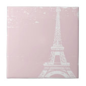 Pink Eiffelturm Keramik Tiles Fliese (Vorderseite)