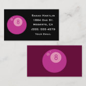 Pink Eightball Business Cards Visitenkarte (Vorne/Hinten)