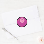 Pink Eightball Runder Aufkleber (Umschlag)