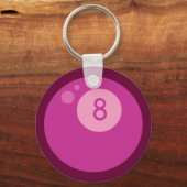 Pink Eightball Schlüsselanhänger (Vorderseite)