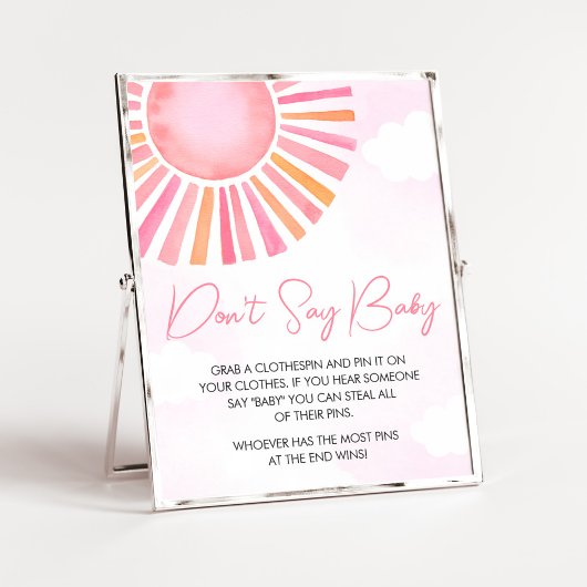 Pink ein bisschen Sonnenschein, sag kein Baby Poster