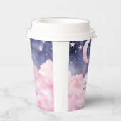 Pink ein kleines Stück Himmlische Kinderdusche Pappbecher (Rechts)