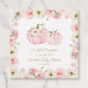 Pink ein wenig Pumpkin Baby Dusche Fevor Tags Geschenkanhänger