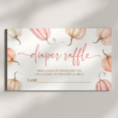 Pink ein wenig Pumpkin Baby Dusche Windel Raffle Begleitkarte