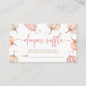 Pink ein wenig Pumpkin Baby Dusche Windel Raffle Begleitkarte (Vorderseite)