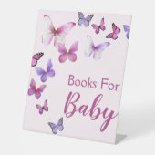 Pink ein wenig Schmetterling Baby Dusche Geschenke Sockelschild (Vorderseite)