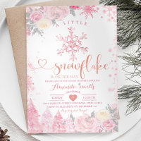 Pink ein wenig Schneeflocken Winter Baby Dusche Ei