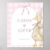 Pink Eine Alberne Gänskarte und Geschenke Schildkr Poster (Vorne)