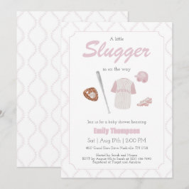 Pink Eine kleine Baby Dusche Einladung