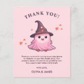 Pink eine kleine Boo Baby Dusche Danke Karte (Vorderseite)