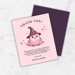 Pink eine kleine Boo Baby Dusche Danke Karte