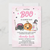 Pink eine kleine Boo Baby-Dusche Einladung (Vorderseite)