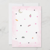 Pink eine kleine Boo Baby-Dusche Einladung (Rückseite)