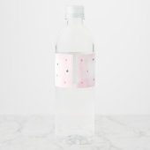 Pink eine kleine Boo Baby-Dusche Wasserflaschenetikett (Rückseite)
