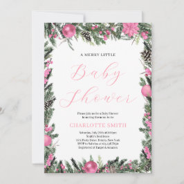 Pink eine kleine kleine kleine Babydusche Einladung