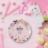 Pink eine kleine Niedliche Ghost Halloween Kinderd Pappteller (Party)