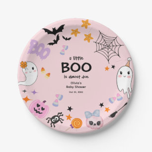 Pink eine kleine Niedliche Ghost Halloween Kinderd Pappteller