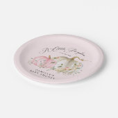 Pink eine kleine Pumkin Girl Dusche Pappteller (Schrägansicht)