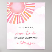 Pink - eine kleine Ray of Sunshine Envelope Statio Poster (Vorne)