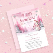 Pink eine kleine Snowflake Girl Virtual Baby Dusch Einladung