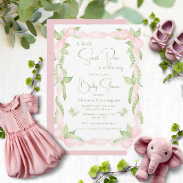 Pink eine kleine süße Pea Girl Babydusche Einladung