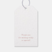 Pink Eine kleine Wildblume Rustikale Boho Babydusc Geschenkanhänger (Rückseite)