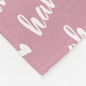 Pink Einfach Personalisiert wiederholt Name Baby G Fleecedecke (Ecke)