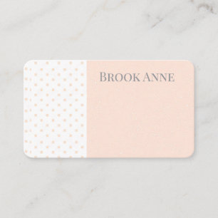 Pink einfache minimalistische Dot Business Cards Visitenkarte