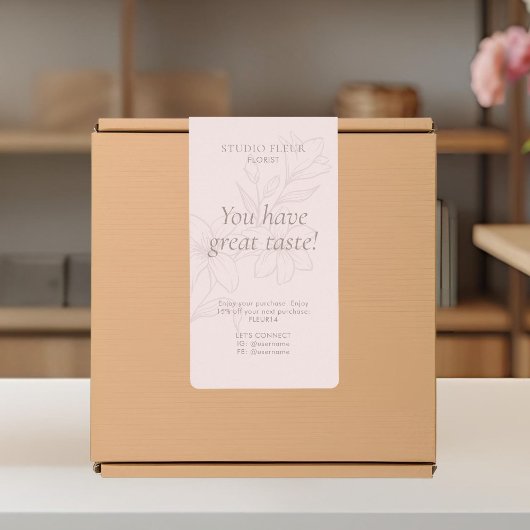 Pink | Einfache moderne floristische Schiffskennze