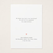 Pink einfaches Skript Business-Logo Vielen Dank ei (Rückseite)