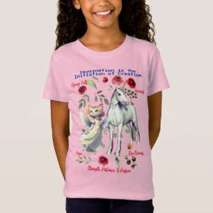 (pink) Einhornkatzen Spaß T-Shirt