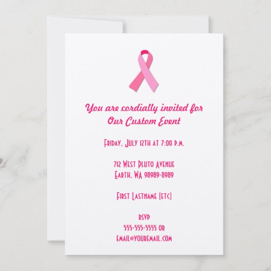 Pink Einladung (Vorderseite)