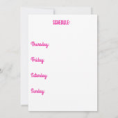 Pink Einladung (Rückseite)