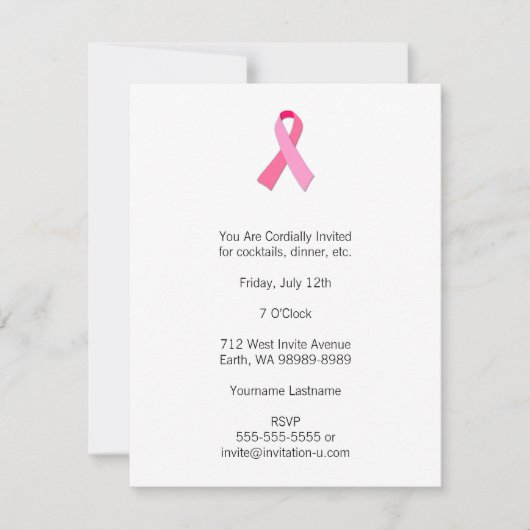 Pink Einladung (Vorderseite)