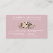 Pink Einzigartiger Hund Groomer Haustier Visitenkarte (Rückseite)