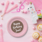 Pink-Eis-Geburtstag Pappteller (Party)