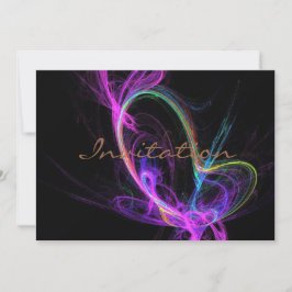 Pink Electric Fraktal Einladung