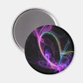 Pink Electric Fraktal Magnet (Vorderseite/Rückseite)