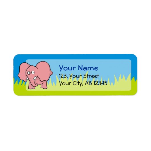 Pink-Elefant-Cartoon (Vorne)