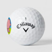 Pink-Elefant-Cartoon Golfball (Logo)