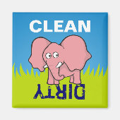 Pink-Elefant-Cartoon Magnet (Vorne)