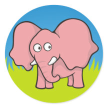 Pink-Elefant-Cartoon