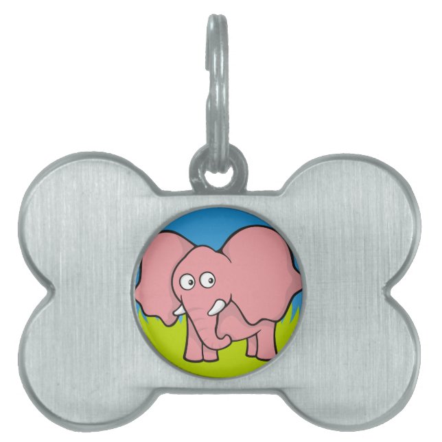 Pink-Elefant-Cartoon Tiermarke (Vorderseite)