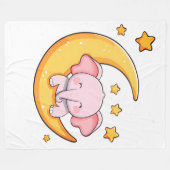 Pink-Elefant Fleecedecke (Vorderseite (Horizontal))