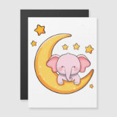 Pink-Elefant Magnetkarte (Vorne/Hinten)