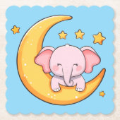 Pink-Elefant Untersetzer (Vorderseite)