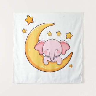 Pink-Elefant Wandteppich