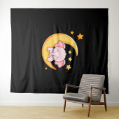 Pink-Elefant Wandteppich (Beispiel (Horizontal))