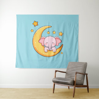 Pink-Elefant Wandteppich